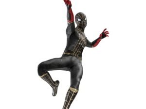 Spider Man No Way Home Movie Masterpiece Action Figure 1 6 Spider Man Black Gold Suit 30 Cm