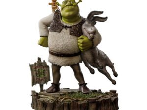 Shrek Deluxe Art Scale Statue 1 10 Shrek Donkey And The Gingerbread Man 26 Cm
