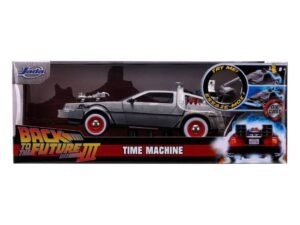 Back To The Future Iii Hollywood Rides Diecast Model 1 24 Delorean Time Machine End February 2021