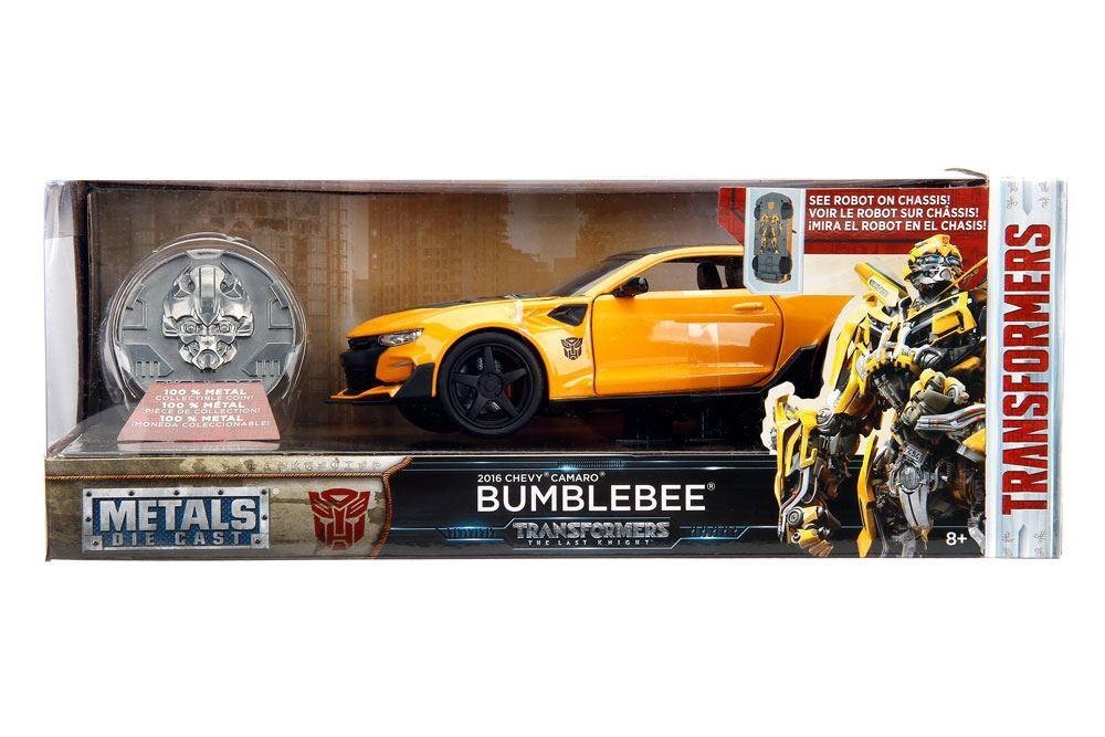 Chevy Camaro Bumblebee Transformers Diecast Model 1 24 Scala Metallo