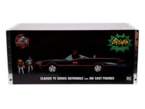 Batman Diecast Model 1 18 1966 Batmobile With Light Up Functions And Figures Hollywood Rides