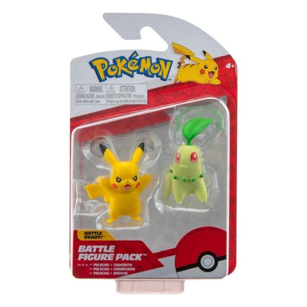 Pokemon Battle Figure 2 Pack Chikorita Pikachu 9 5 Cm