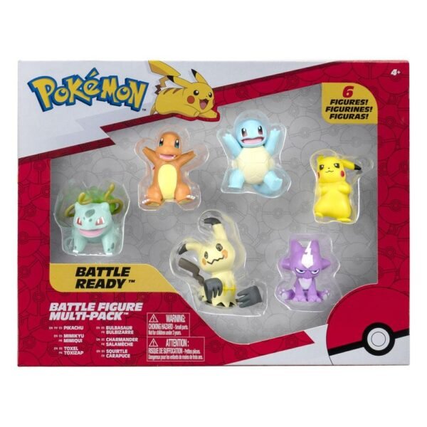 Pokemon Battle Figure 6 Pack 5 Cm Pikachu 2 Squirtle Charmander Bulbasaur Sirfetchd Toxel