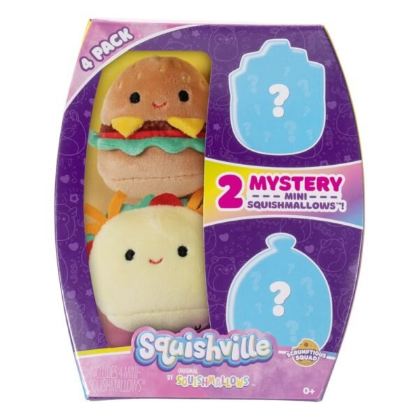 Squishville Mini Squishmallows Plush Figure 4 Pack Scrumptious Squad 5 Cm