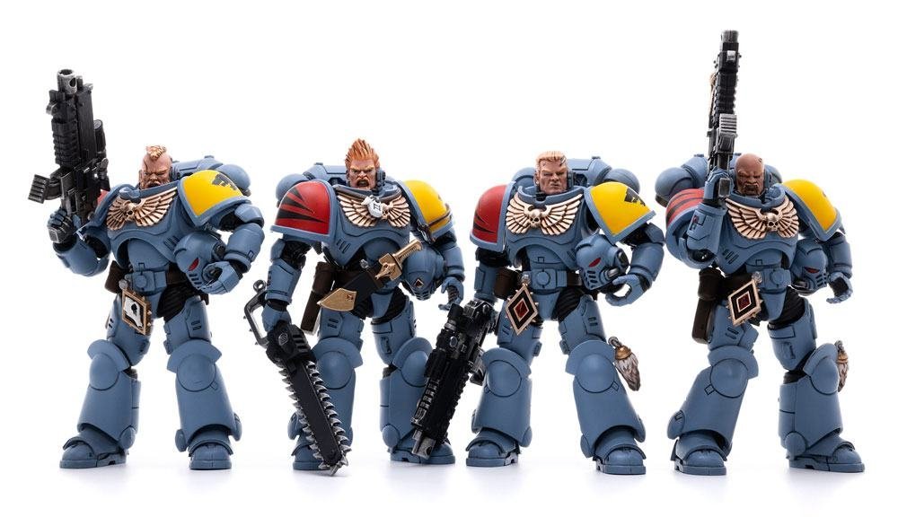 Space Wolves Battle Hunters Warhammer 40K Action Figure 4 Pack 1 18 12 Cm