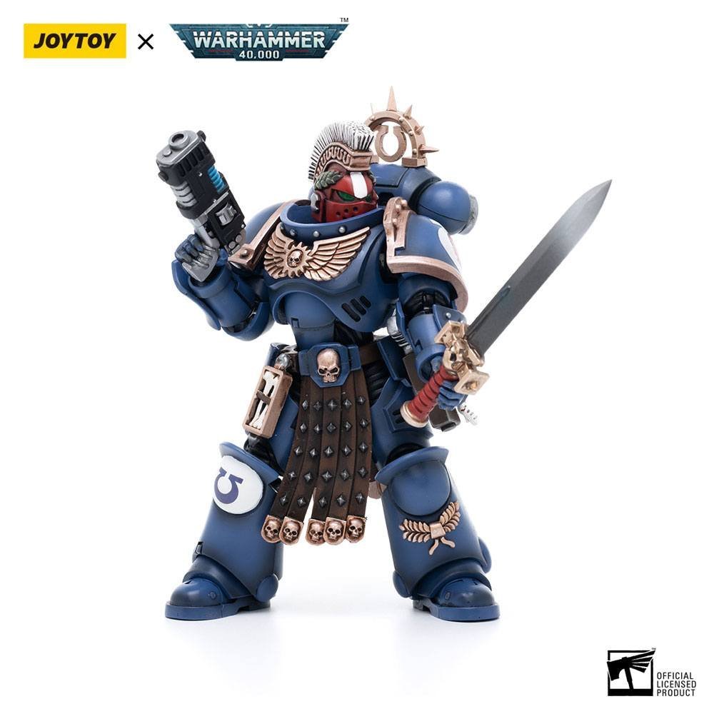 Warhammer 40K Action Figure 1 18 Ultramarines Veteran Sergeant Icastus 12 Cm