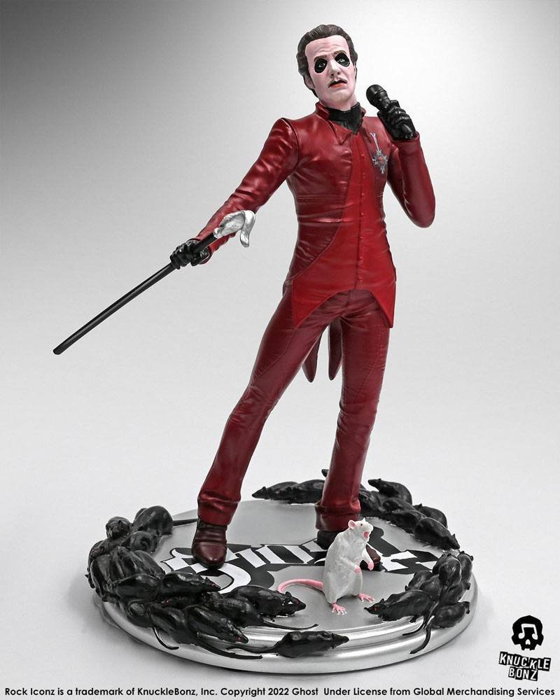 Ghost Rock Iconz Statue Cardinal Copia Red Tuxedo Variant 22 Cm