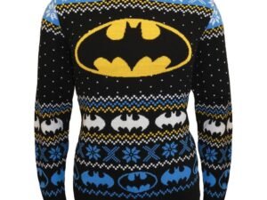 Dc Comics Sweatshirt Christmas Jumper Batman Logo Adults Size