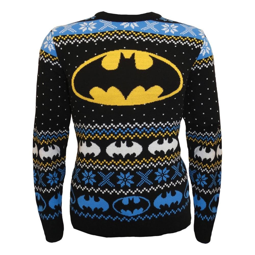 Dc Comics Sweatshirt Christmas Jumper Batman Logo Adults Size