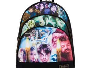 Harry Potter By Loungefly Backpack Trilogy Triple Pocket Zaino Tempo Libero