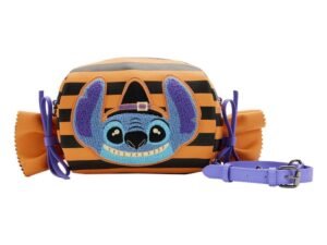 Disney By Loungefly Crossbody Lilo And Stitch Striped Halloween Candy Wrapper