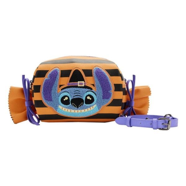 Disney By Loungefly Crossbody Lilo And Stitch Striped Halloween Candy Wrapper