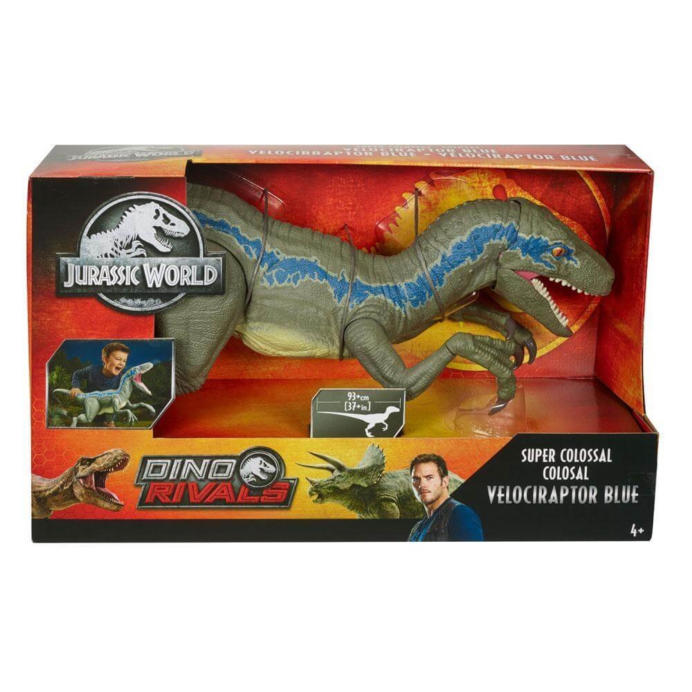 Jurassic World Camp Cretaceous Action Figure Super Colossal Velociraptor Blue November 2021