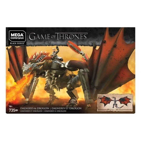 Game Of Thrones Mega Construx Black Series Construction Set Daenerys Drogon