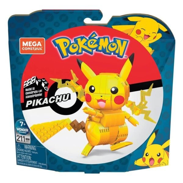Pikachu Pokemon Mega Construx Wonder Builders Construction Set 10 Cm