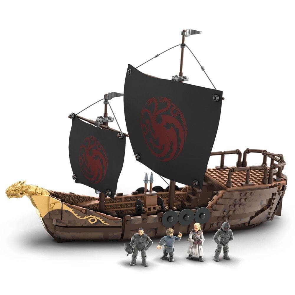 Game Of Thrones Mega Construx Black Series Construction Set Targaryen Warship