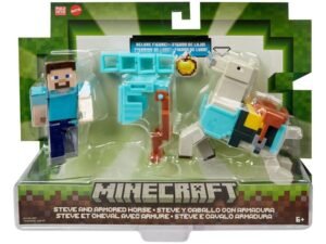 Steve Armored Horse Minecraft Action Figure 2 Pack 8 Cm