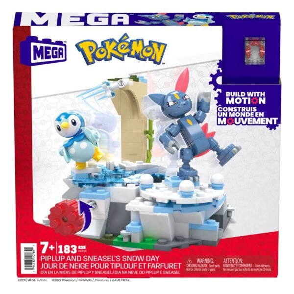 Piplup And Sneasels Snow Day Pokemon Mega Construx Construction Set 11 Cm