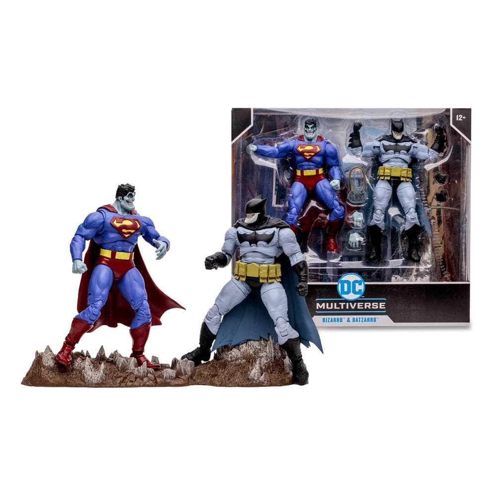 Bizarro Batzarro Dc Multiverse Action Figure 2 Pack 18 Cm