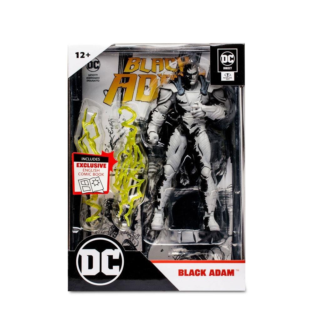 Dc Direct Page Punchers Action Figure Black Adam With Black Adam Comic Line Art Variant