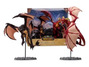 Red Highland Drake And Black Proto Drake World Of Warcraft Dragons Multipack