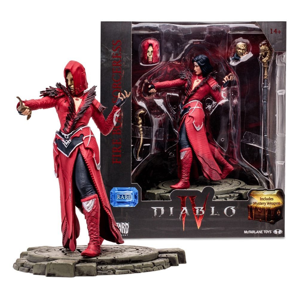Fire Bolt Sorceress Rare Diablo 4 Posed Figure 1 12 15 Cm