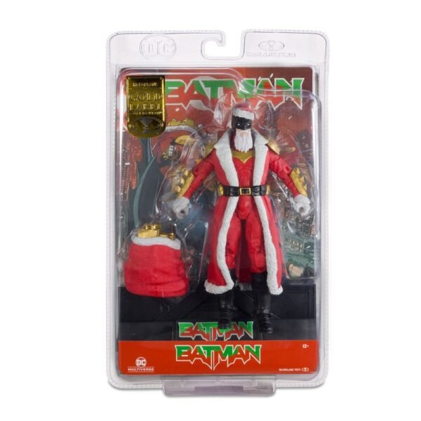 Bat Santa Red Variant Dc Multiverse Action Figure Gold Label 18 Cm