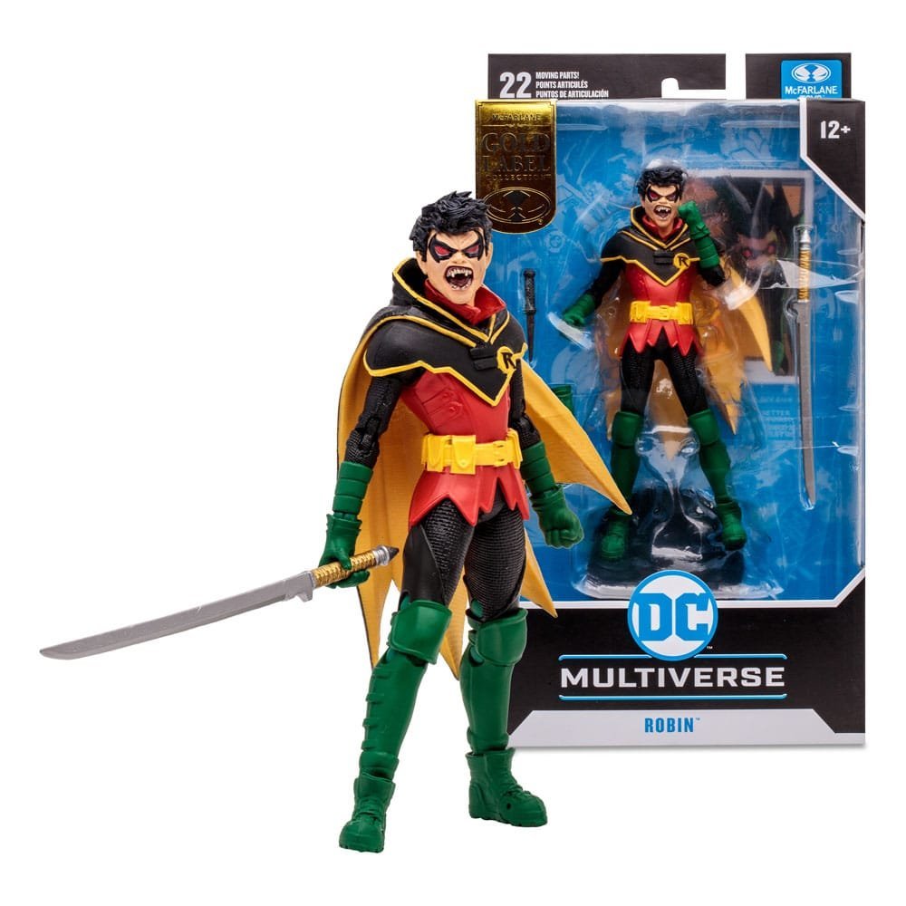 Damian Wayne Robin Dc Vs Vampires Gold Label Dc Multiverse Action Figure 18 Cm