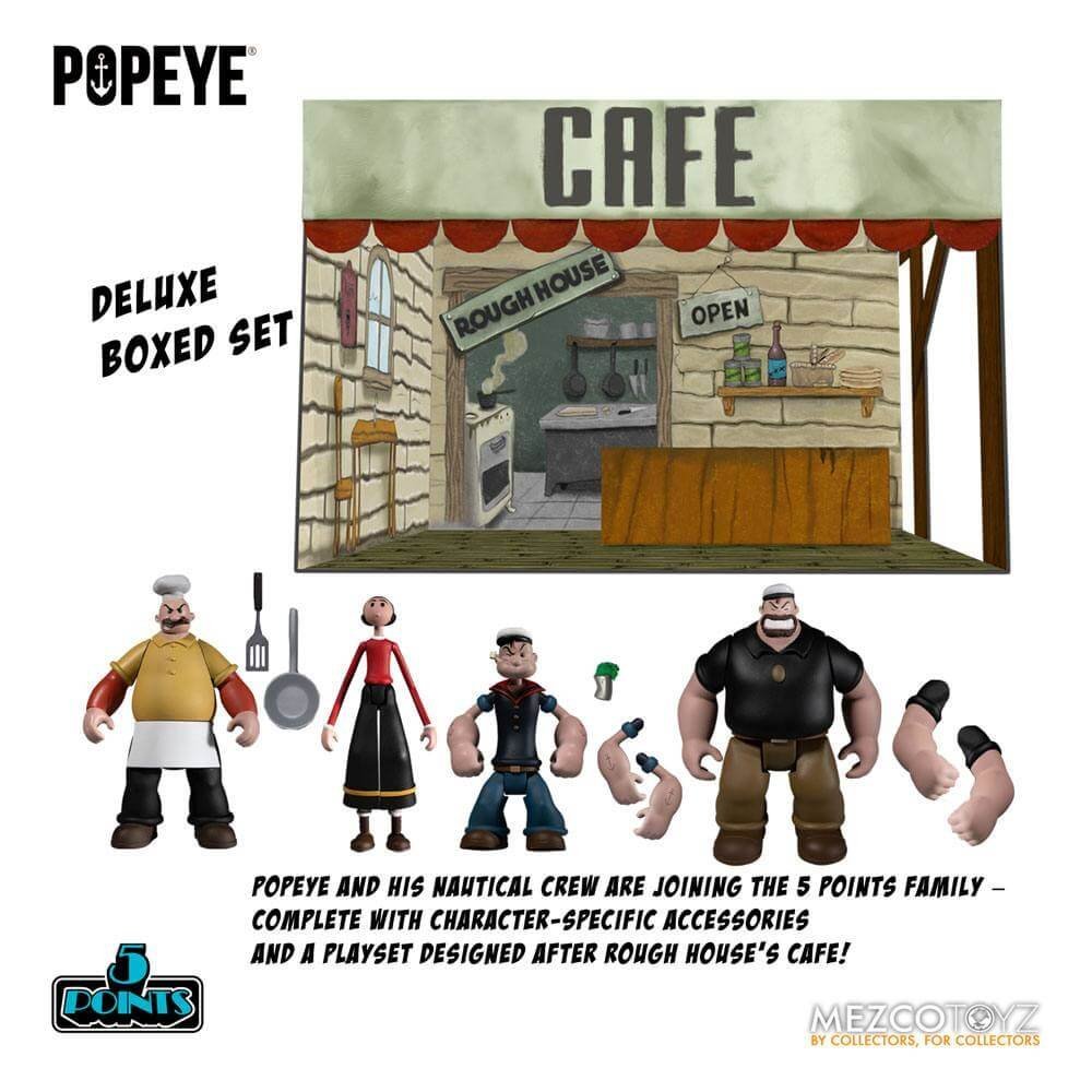 Popeye 5 Points Action Figures Deluxe Box Set 9 Cm November 2021