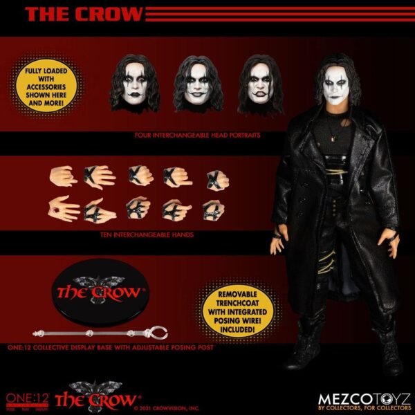 Eric Draven The Crow Action Figure 1 12 One 12 17 Cm