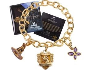 Hufflepuff Gold Plated Harry Potter Charm Bracelet Lumos
