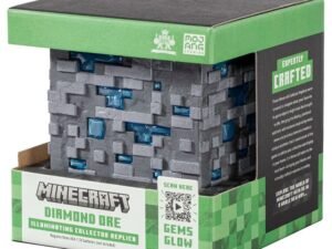 Minecraft Replica Illuminating Diamond Ore Cube 10 Cm