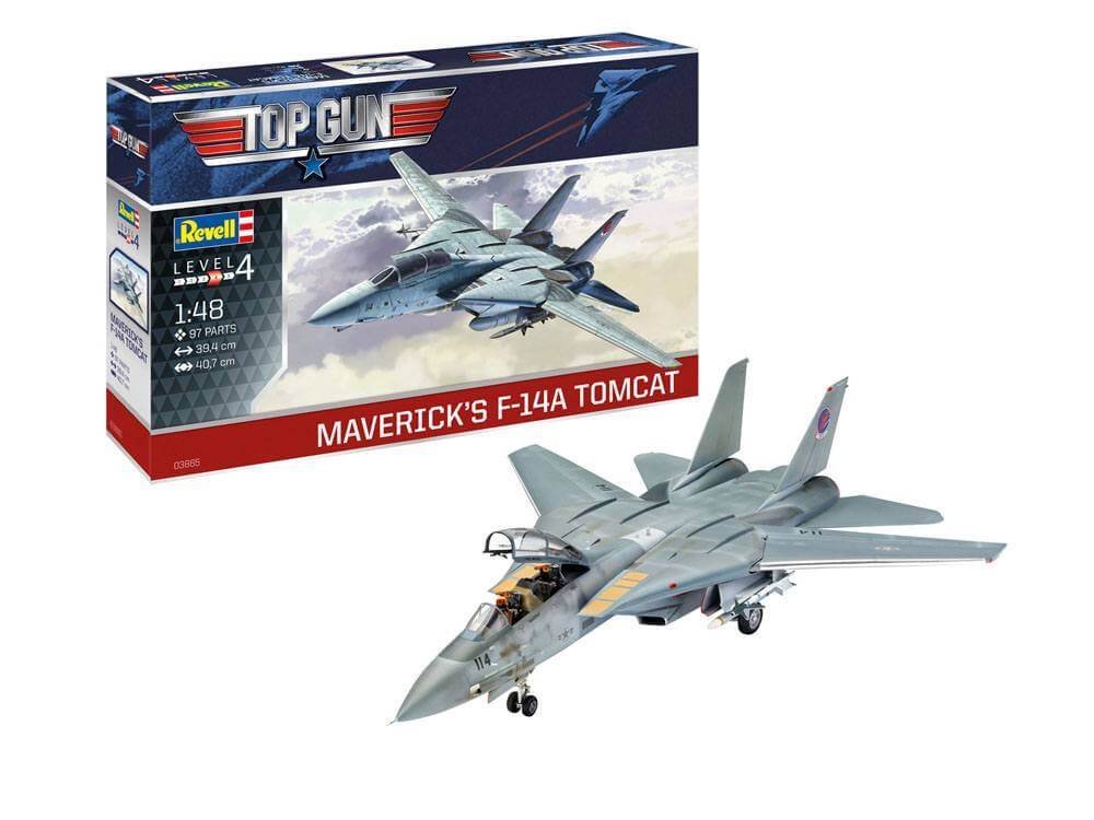Top Gun Model Kit 1 48 Maverick S F 14A Tomcat 40 Cm