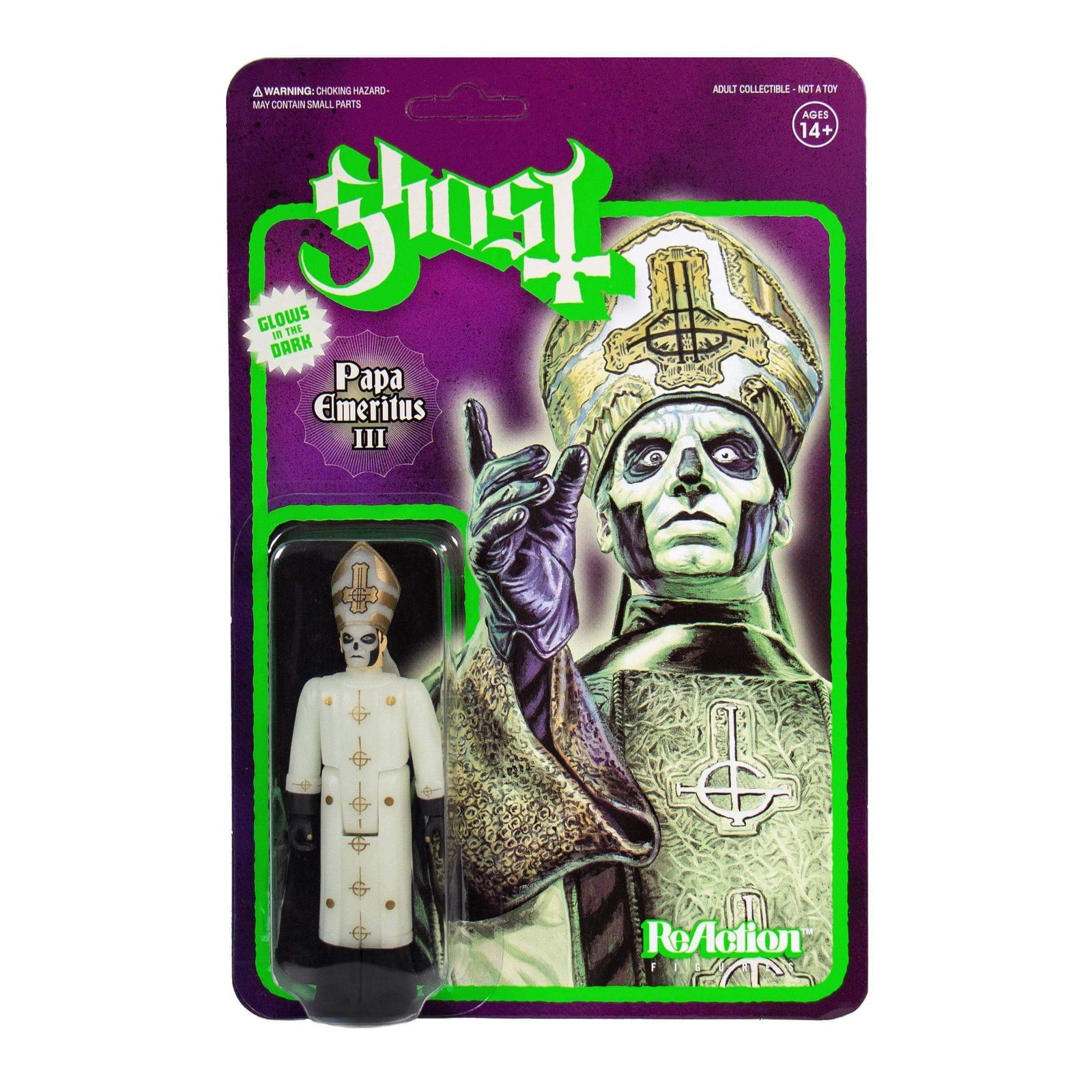 Papa Emeritus Iii Action Figure Glow In The Dark Ghost Reaction Fluorescente 10 Cm