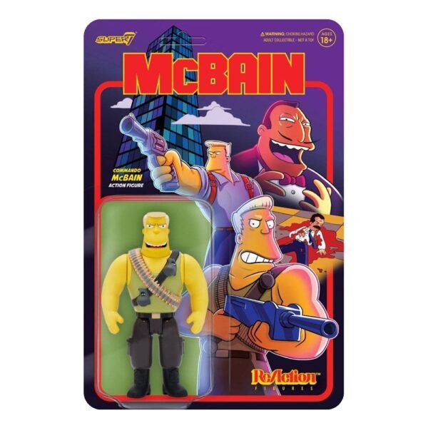 Mcbain Mcbain Commando The Simpsons Reaction Action Figure Wave 1 10 Cm