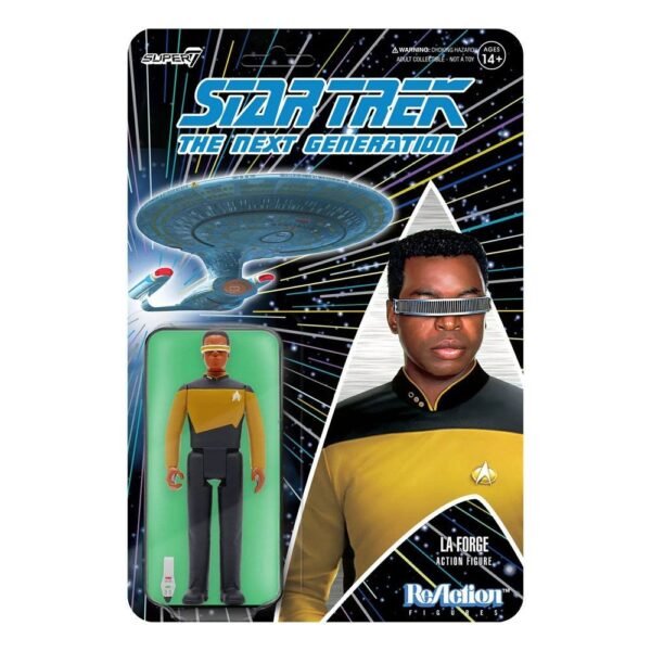 Lt Commander La Forge Star Trek The Next Generation Reaction Action Figure Wave 2 10 Cm