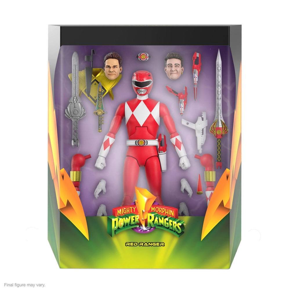 Red Ranger Mighty Morphin Power Rangers Ultimates Action Figure 18 Cm