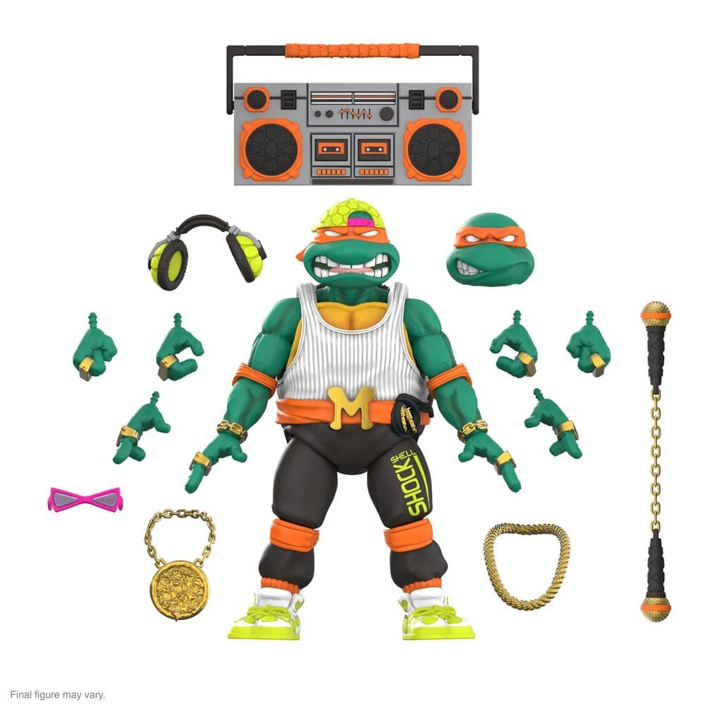 Rappin Mike Teenage Mutant Ninja Turtles Ultimates Action Figure 18 Cm