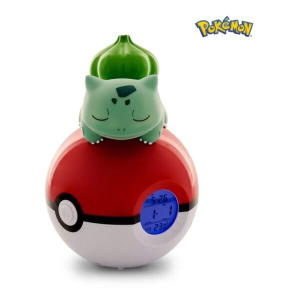 Bulbasaur Pokemon Alarm Clock Pokeball With Light Sveglia 18 Cm
