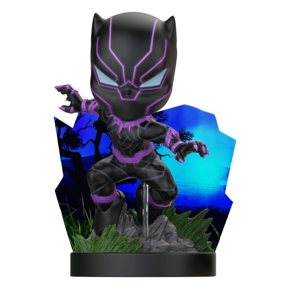Black Panther Kinetic Energy Marvel Superama Mini Diorama Sdcc Exclusive 10 Cm