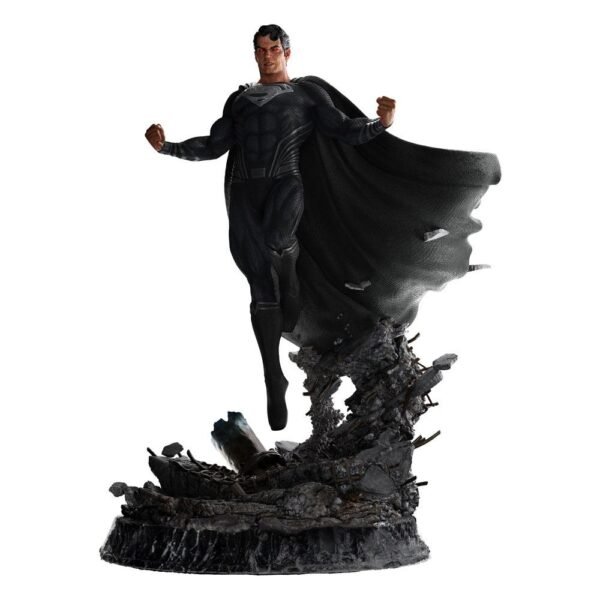 Zack Snyders Justice League Statue 1 4 Superman Black Suit 65 Cm