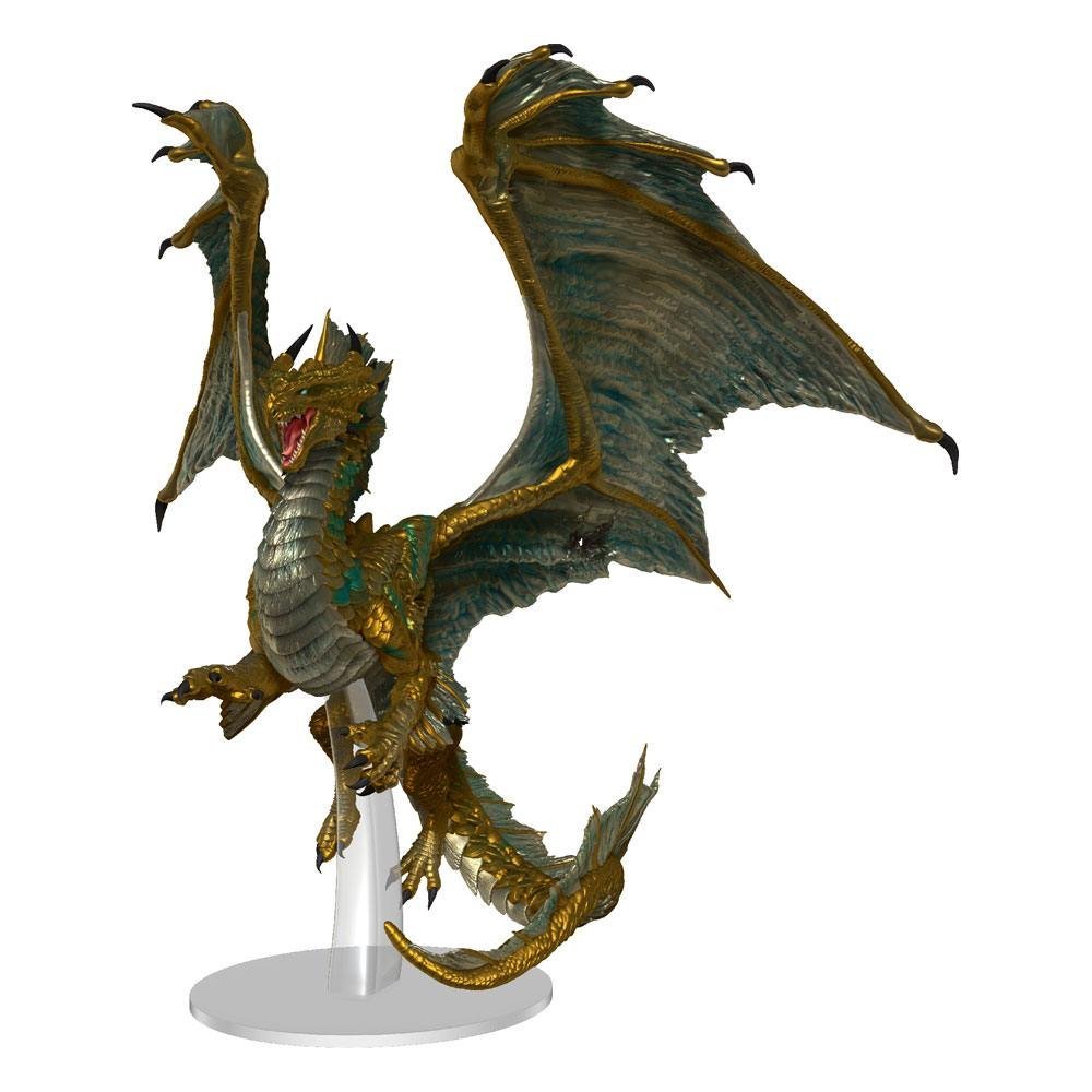 D D Icons Of The Realms Premium Miniature Pre Painted Adult Bronze Dragon