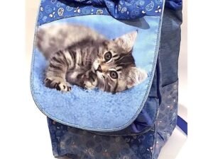 Zaino Estensibile Scuola Rachael Hale Gatto Blu