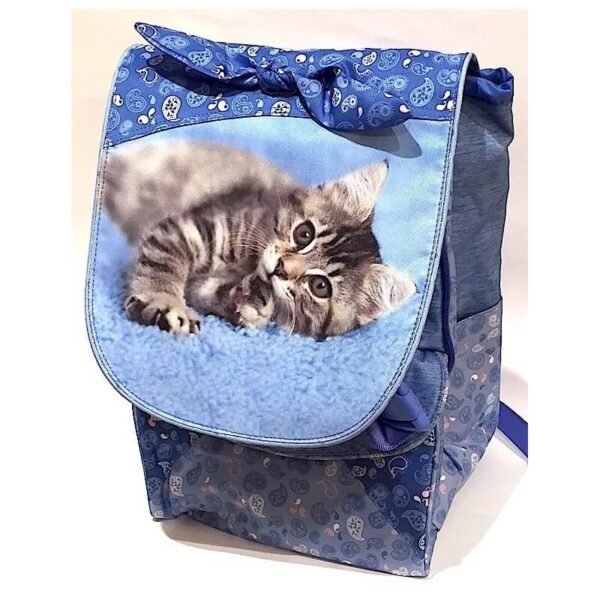 Zaino Estensibile Scuola Rachael Hale Gatto Blu