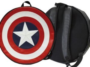 Zaino Capitan America Rotondo Forma Scudo Tempo Libero