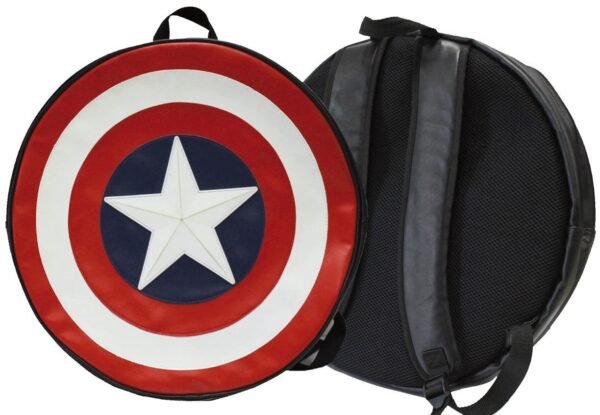 Zaino Capitan America Rotondo Forma Scudo Tempo Libero